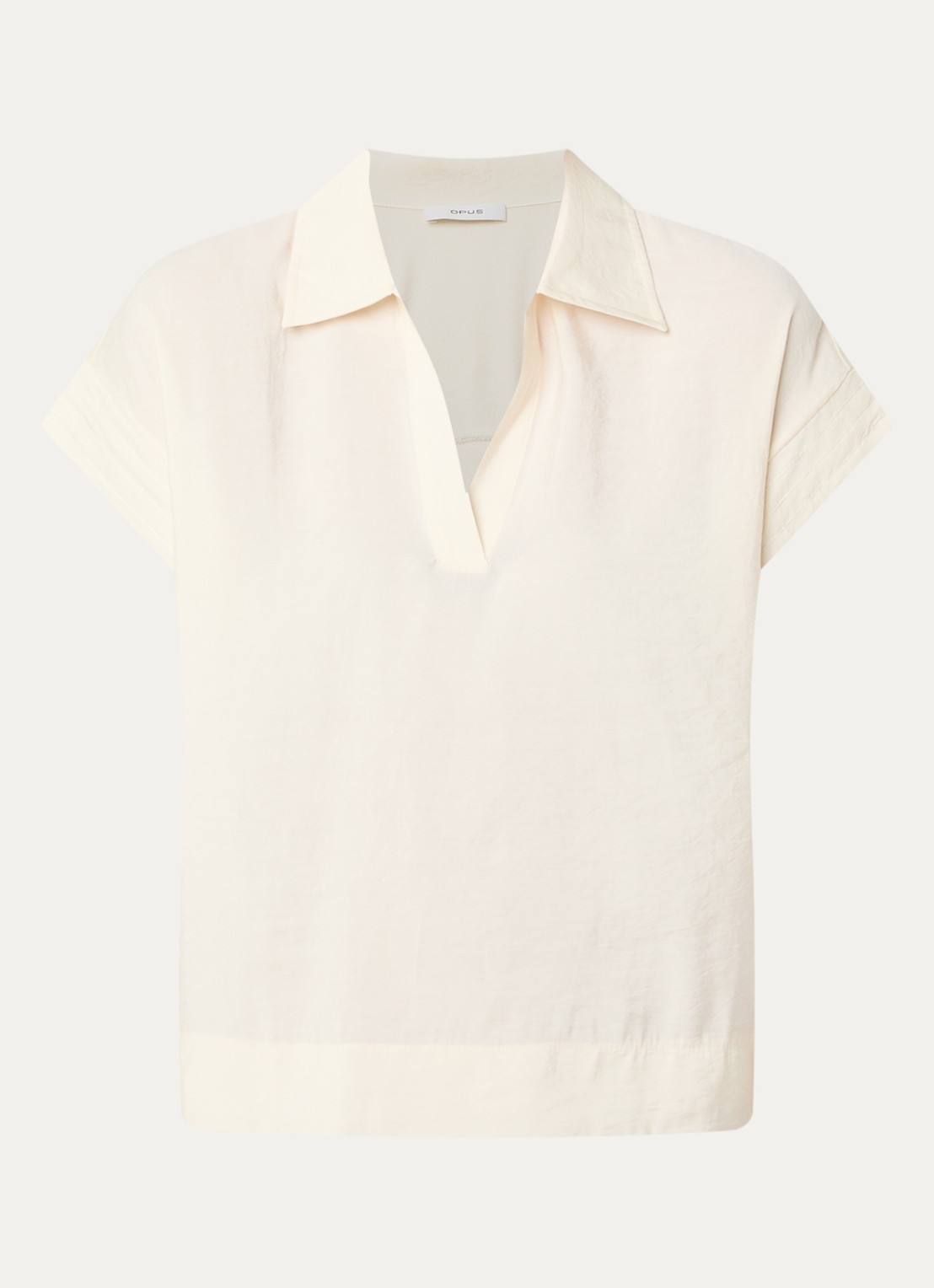 OPUS Siula tuniek met V-hals - voorkant gebroken wit
