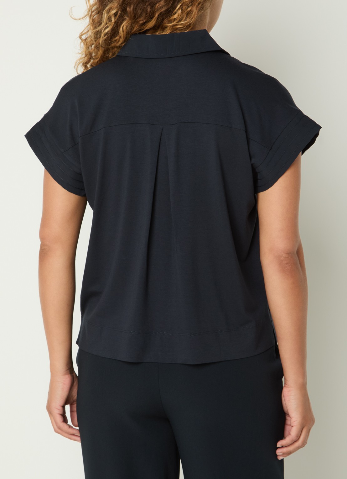 OPUS Siula tuniek met V-hals - achterkant kobaltblauw