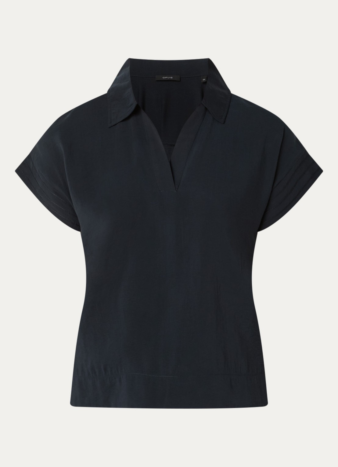 OPUS Siula tuniek met V-hals - voorkant 3 kobaltblauw