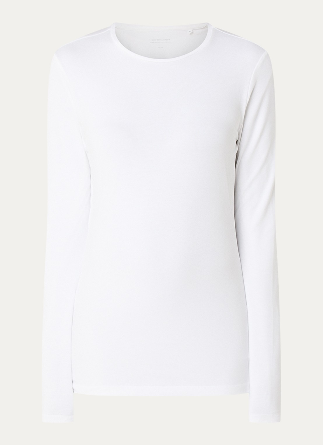OPUS Smilla longsleeve met stretch - voorkant wit