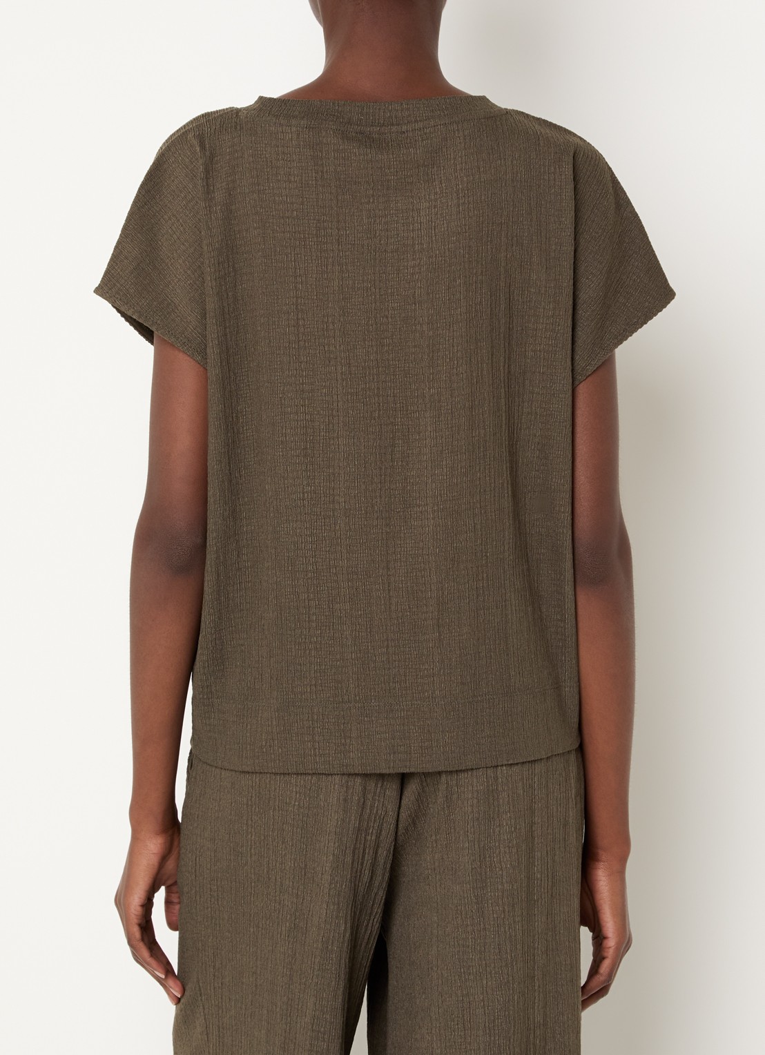 OPUS T-shirt met structuur - achterkant 3 groen