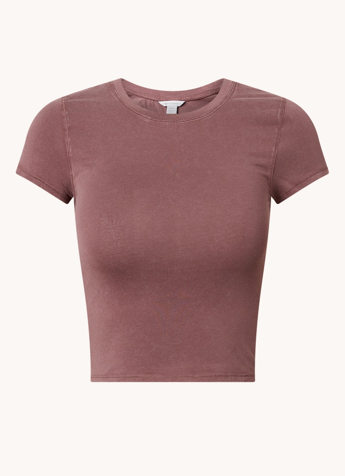Organic Basics Core Baby pyjamatop van  katoen - voorkant donkerroze