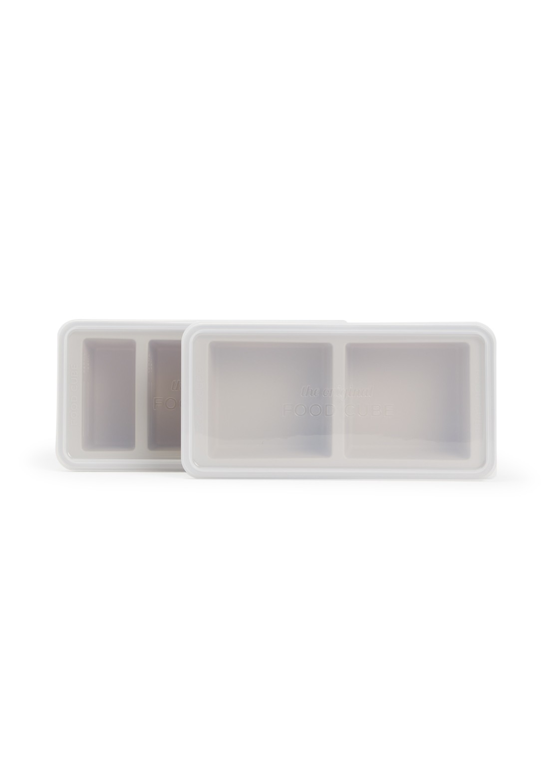 Original Food Cube Mealprep bak set van 2 - 4 x 0,25 l en 2 x 0,5 l  - voorkant beige
