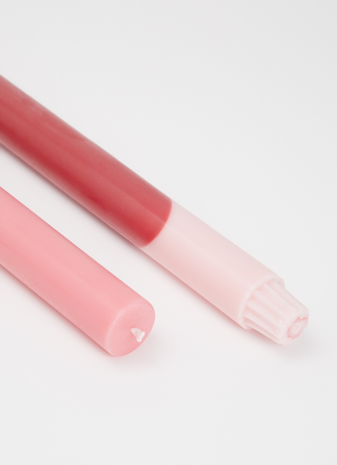 originalhome Diagonal kaars 30 cm set van 3 - voorkant 2 roze