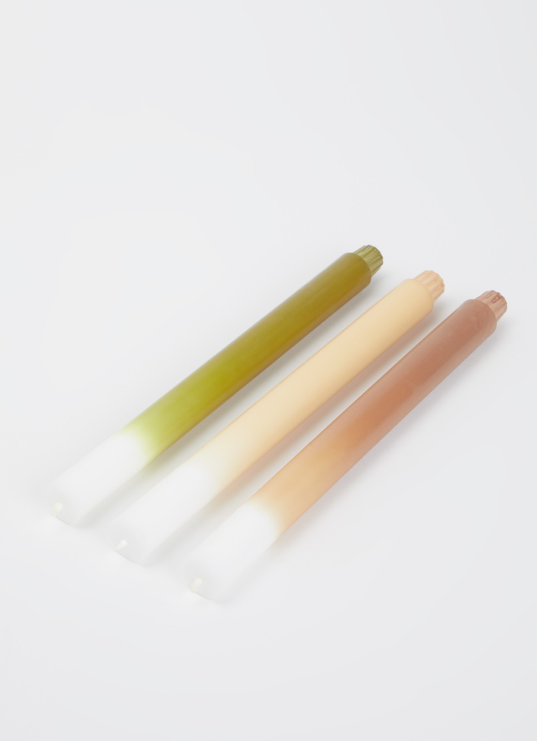 originalhome Gradient kaars 30 cm set van 3 - voorkant 2 groen