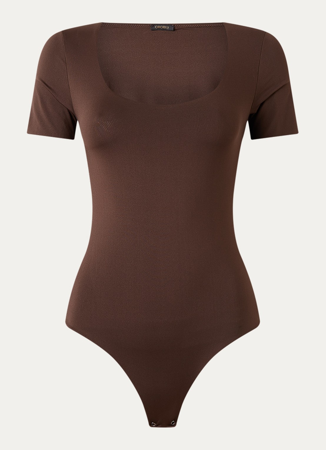 Oroblu Body met ronde hals - voorkant donkerbruin