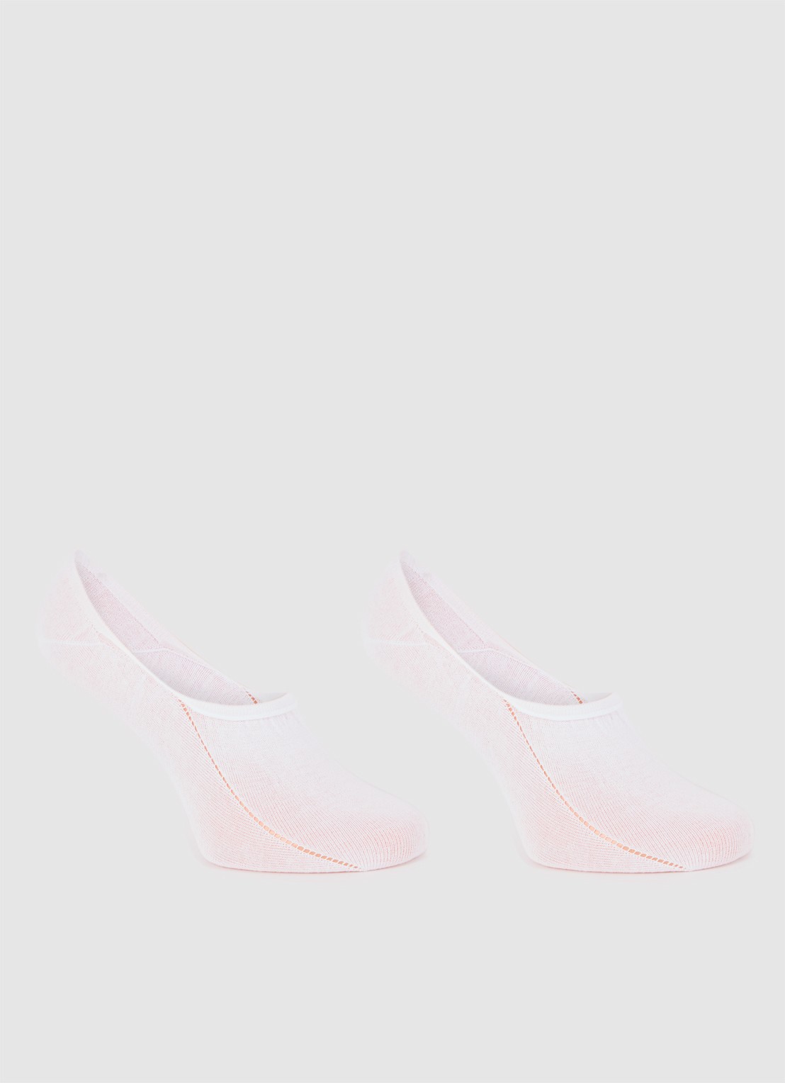 Oroblu Cada sneakersokken in 2-pack - voorkant wit