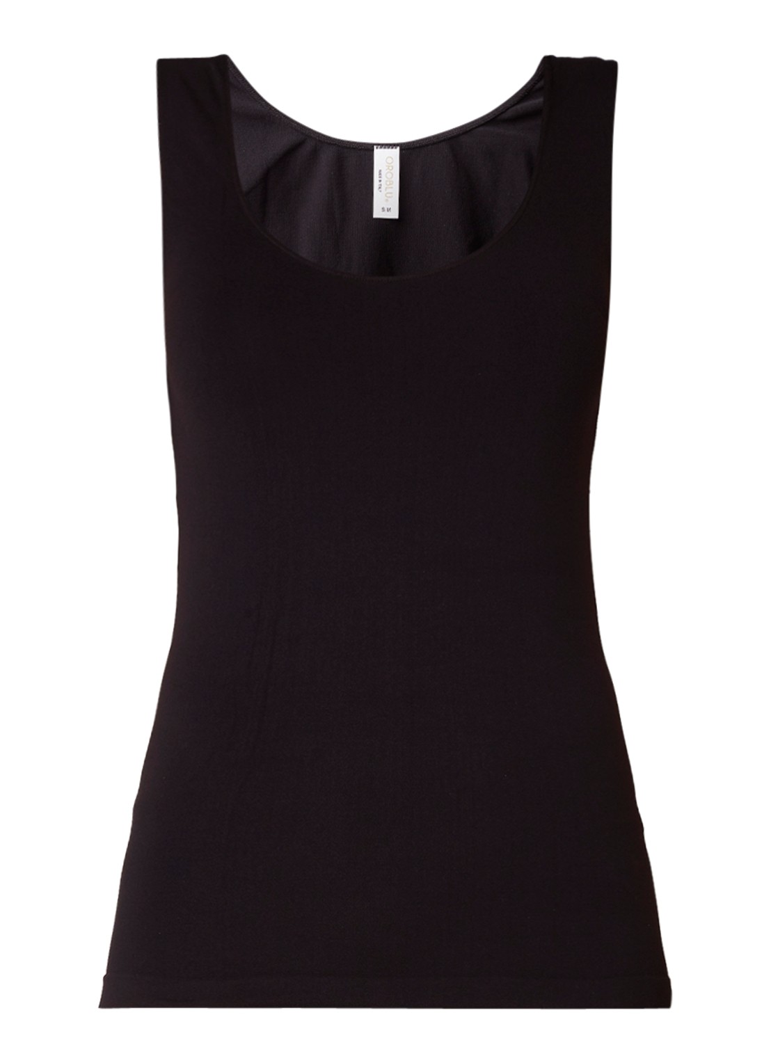Oroblu Caracao singlet met ronde hals - voorkant zwart