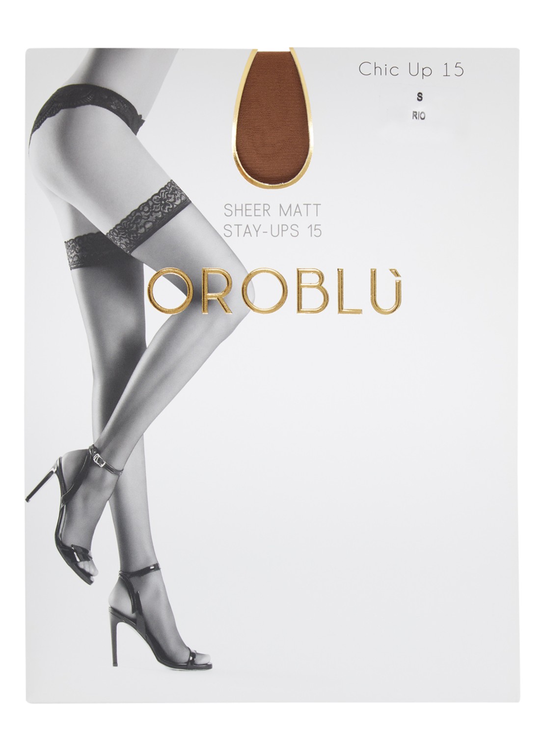 Oroblu Chic stay-ups in 15 denier  - voorkant 2 lever