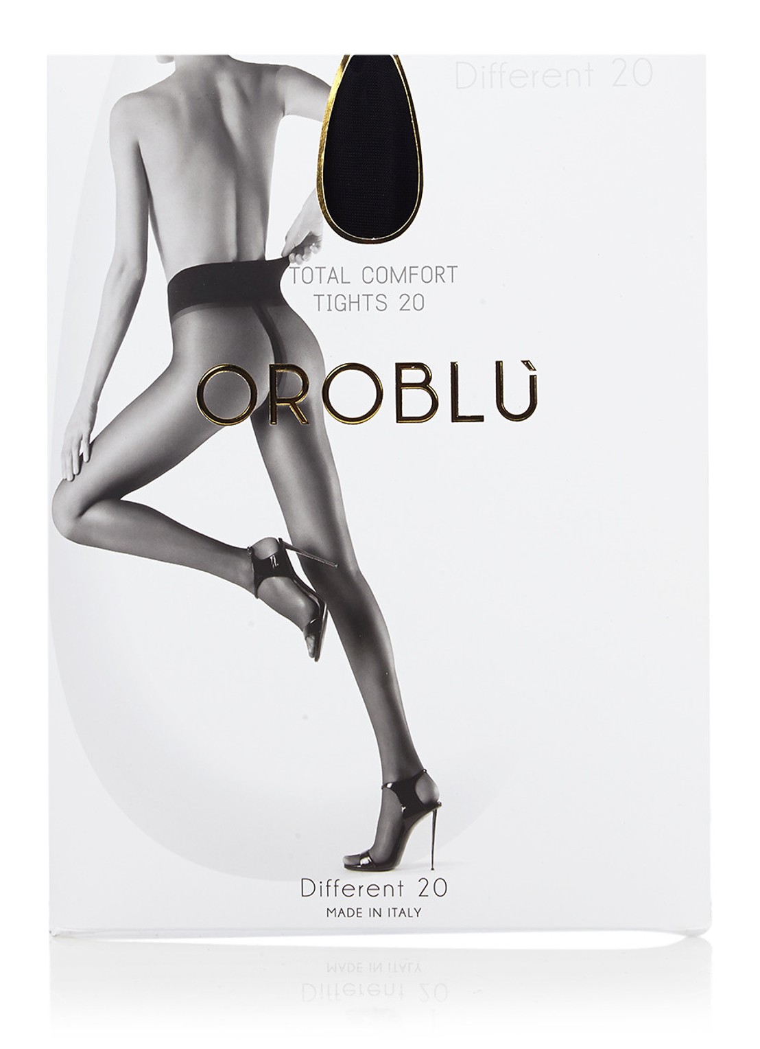 Oroblu Different panty in 20 denier - voorkant 2 zwart