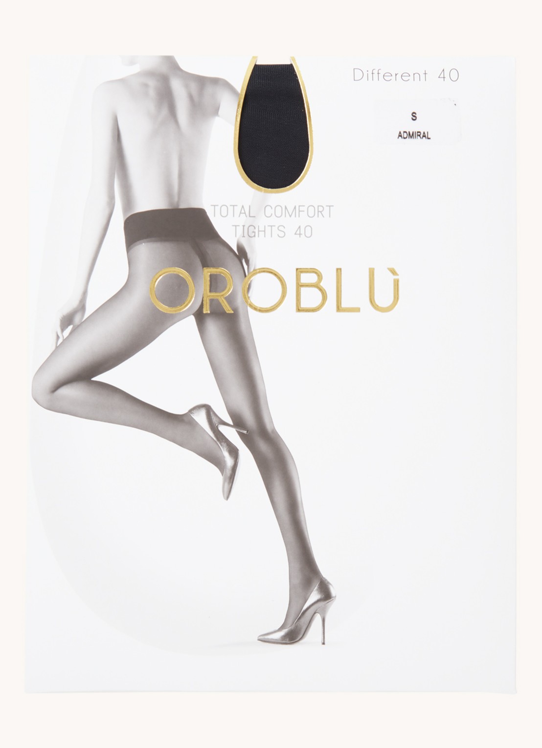 Oroblu Different panty in 40 denier - voorkant 3 donkerblauw