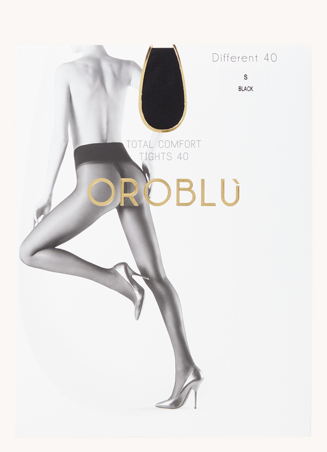 Oroblu Different panty in 40 denier - voorkant zwart