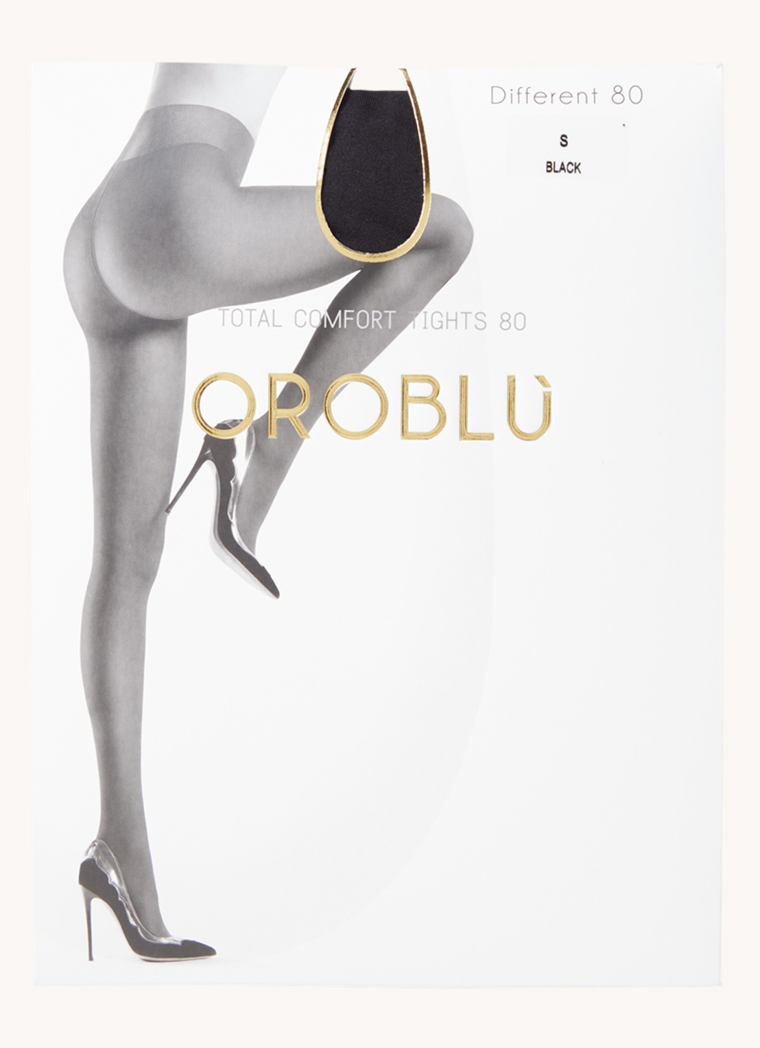Oroblu Different panty in 80 denier - voorkant 2 zwart