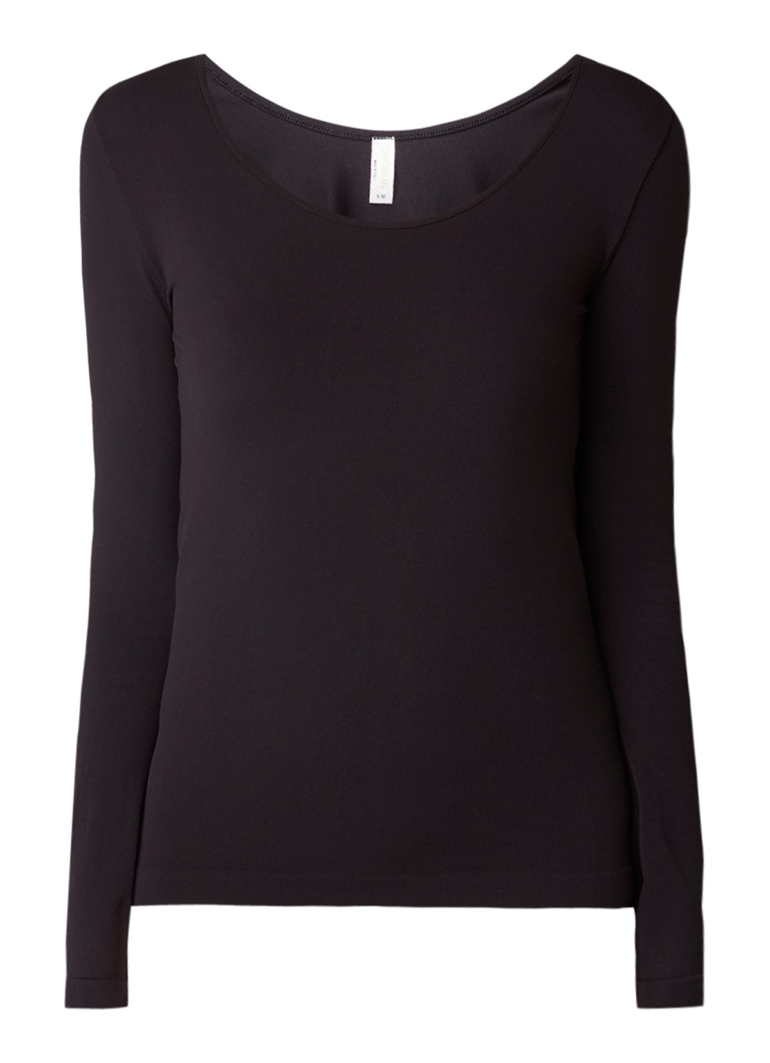 Oroblu Dolcevita longsleeve met ronde hals - voorkant 2 zwart