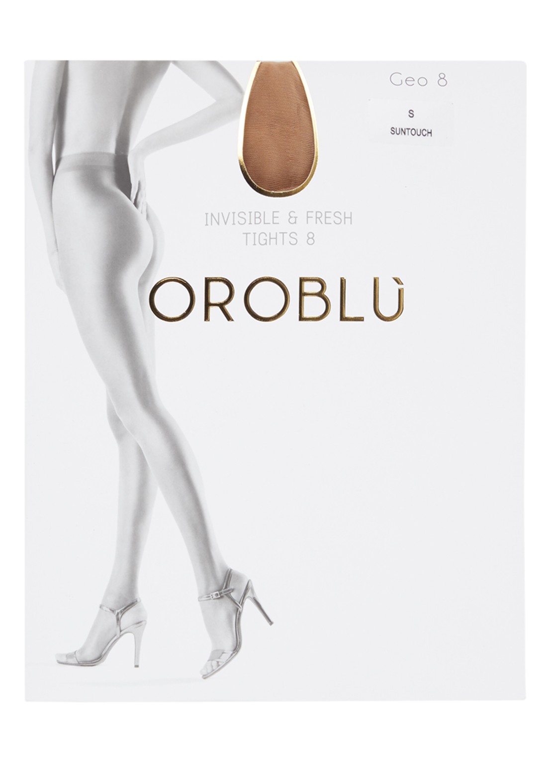 Oroblu Geo panty in 8 denier  - voorkant donkerbeige