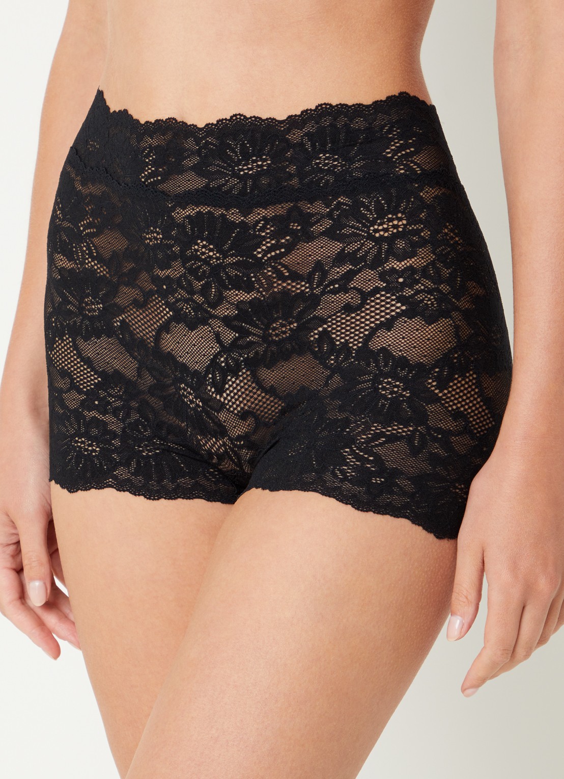 Oroblu High waisted slip van kant - voorkant 2 zwart