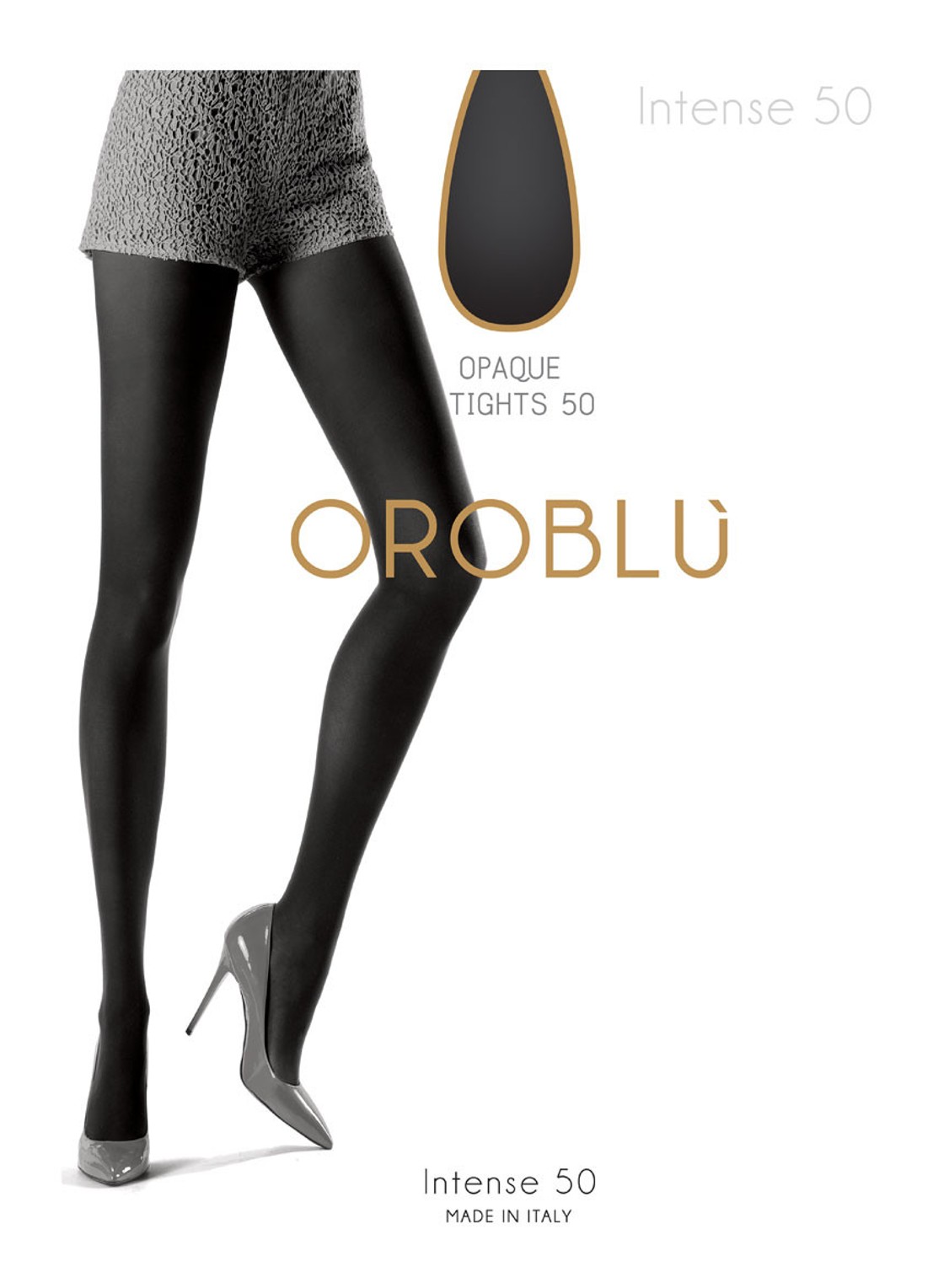 Oroblu Intense panty in 50 denier - voorkant 2 donkergrijs