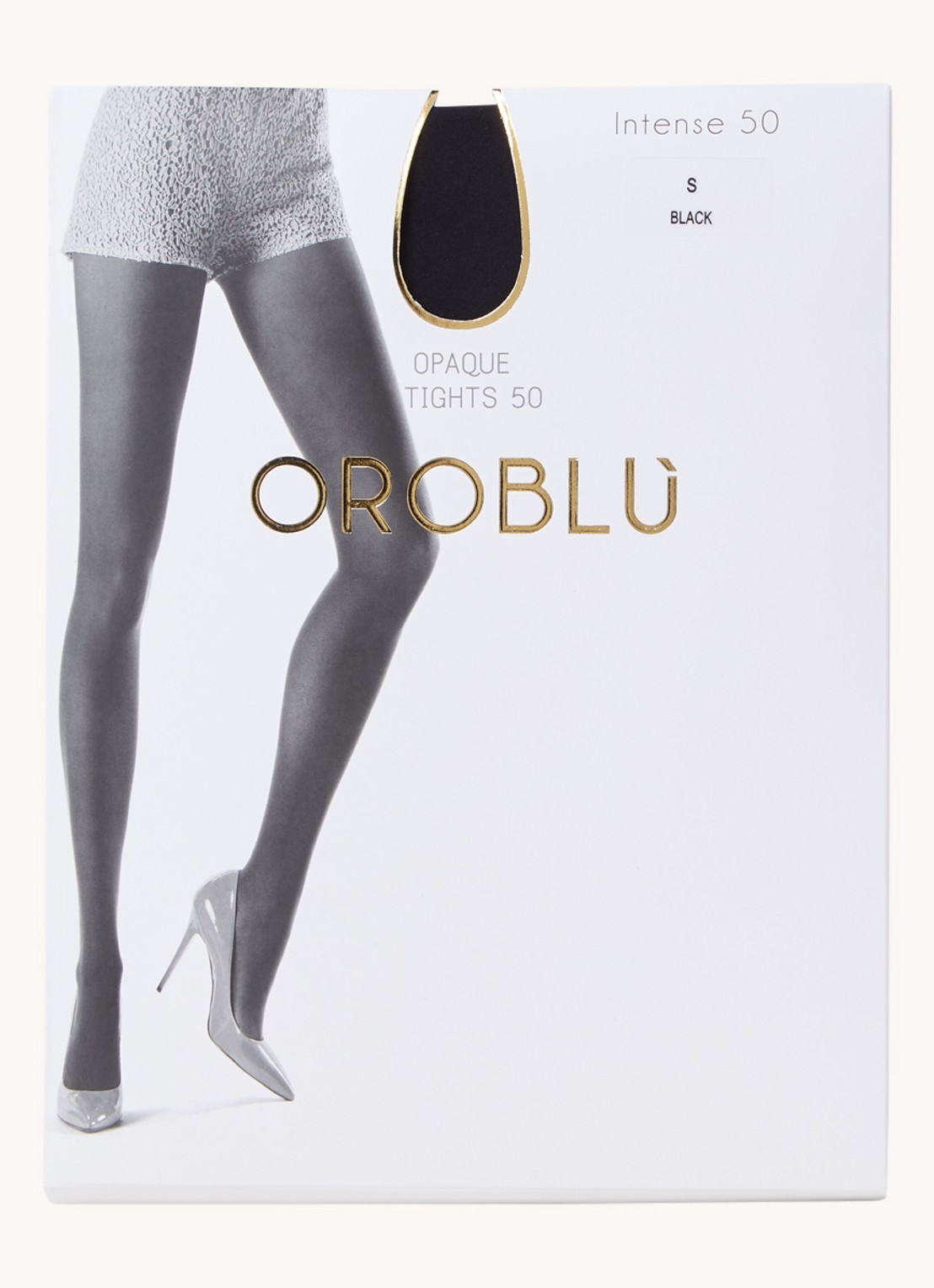 Oroblu Intense panty in 50 denier - voorkant 3 zwart