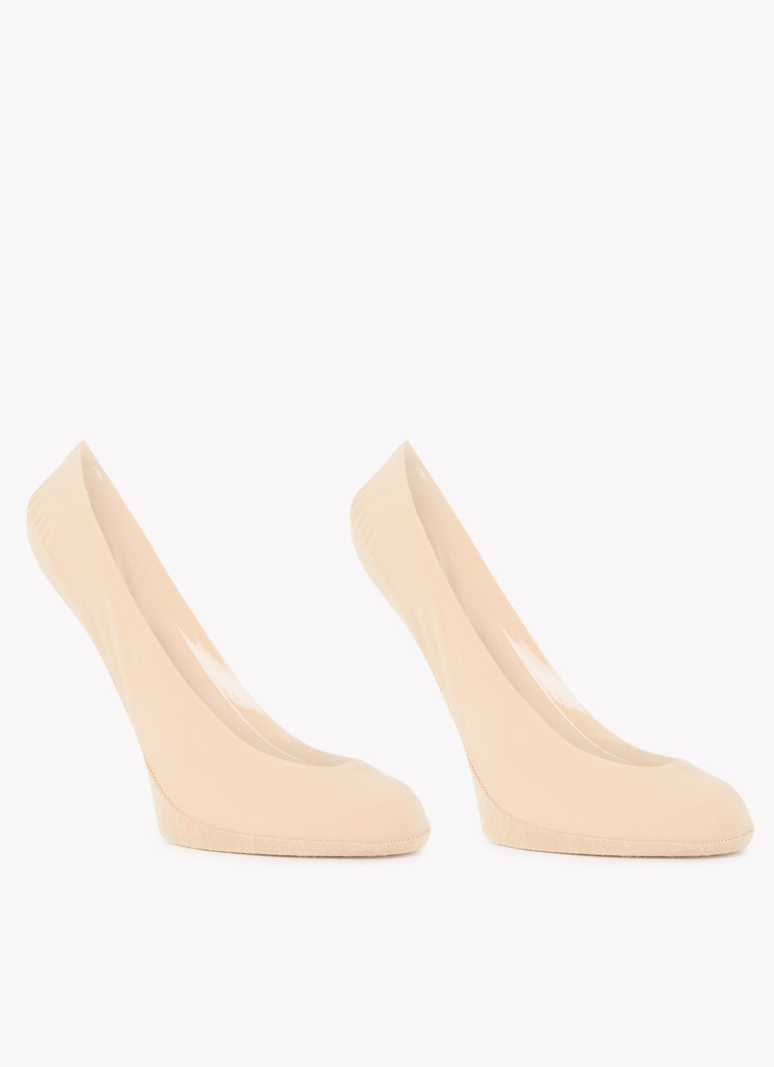 Oroblu Invisible kousenvoetje in 2-pack - voorkant beige