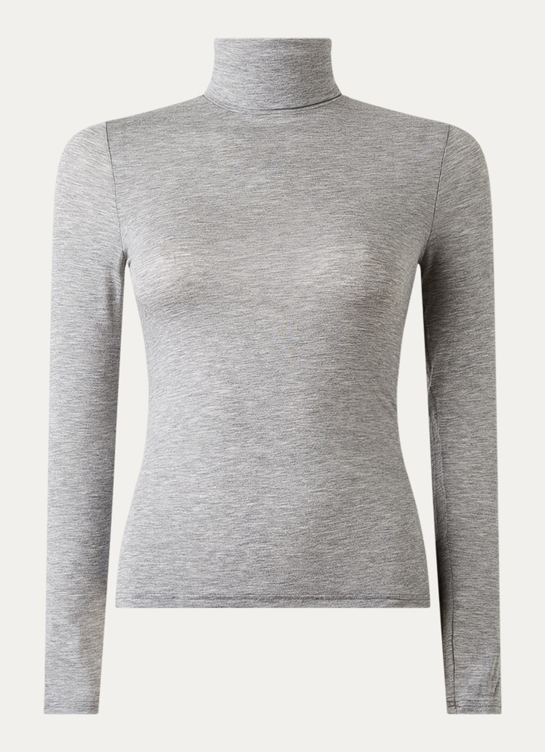 Oroblu Longsleeve in kasjmierblend met col - voorkant grijs