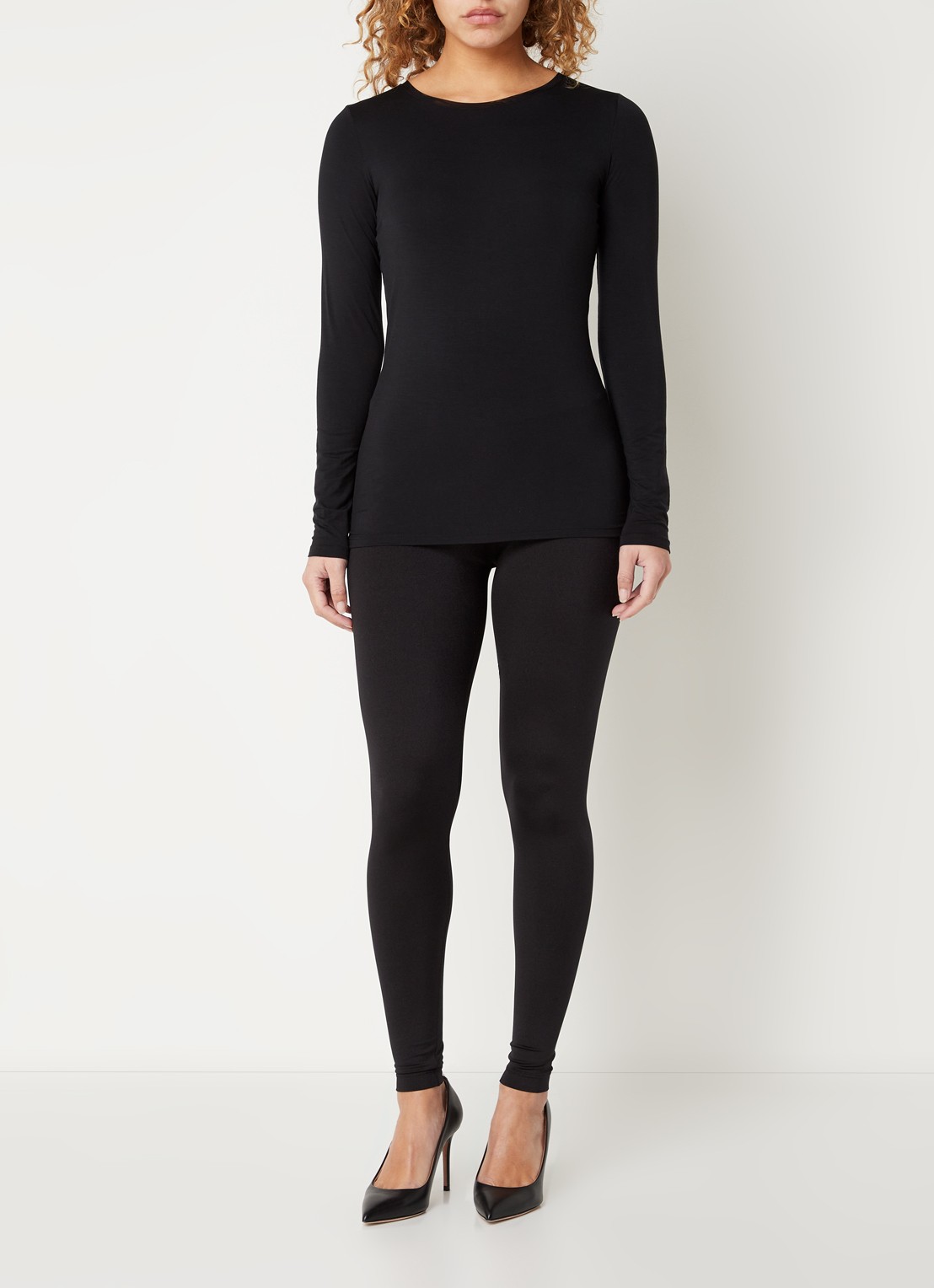 Oroblu Longsleeve met ronde hals  - voorkant 3 zwart