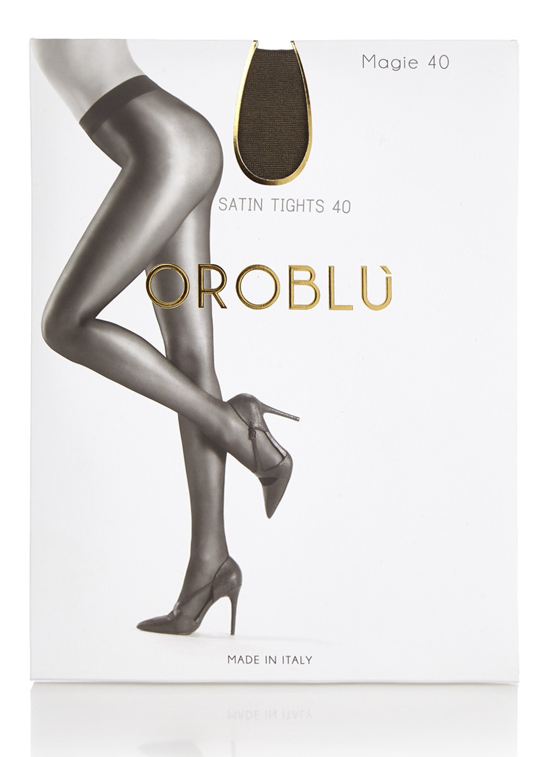 Oroblu Magie panty in 40 denier - voorkant 2 legergroen