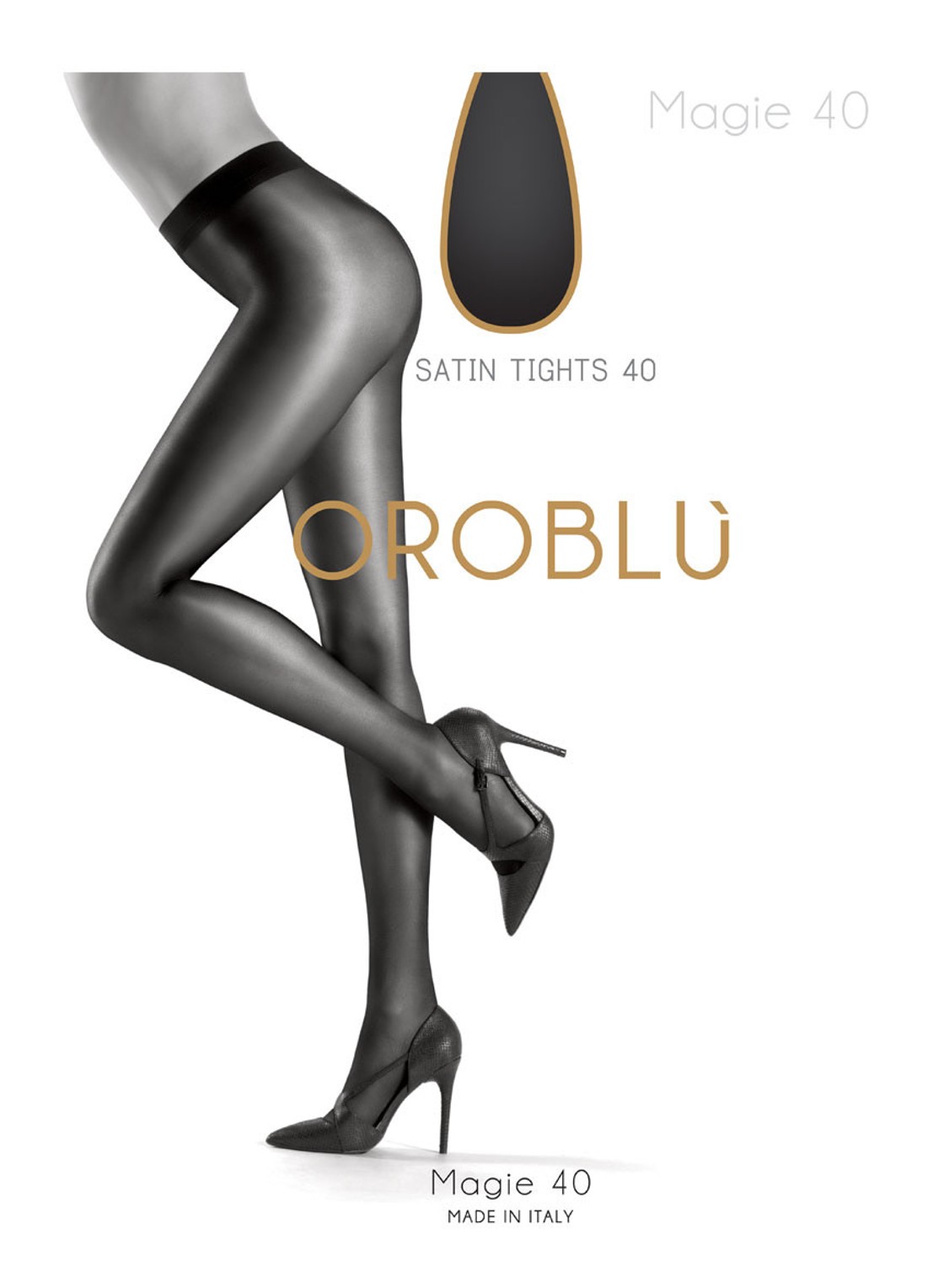 Oroblu Magie panty in 40 denier - voorkant 2 donkerblauw