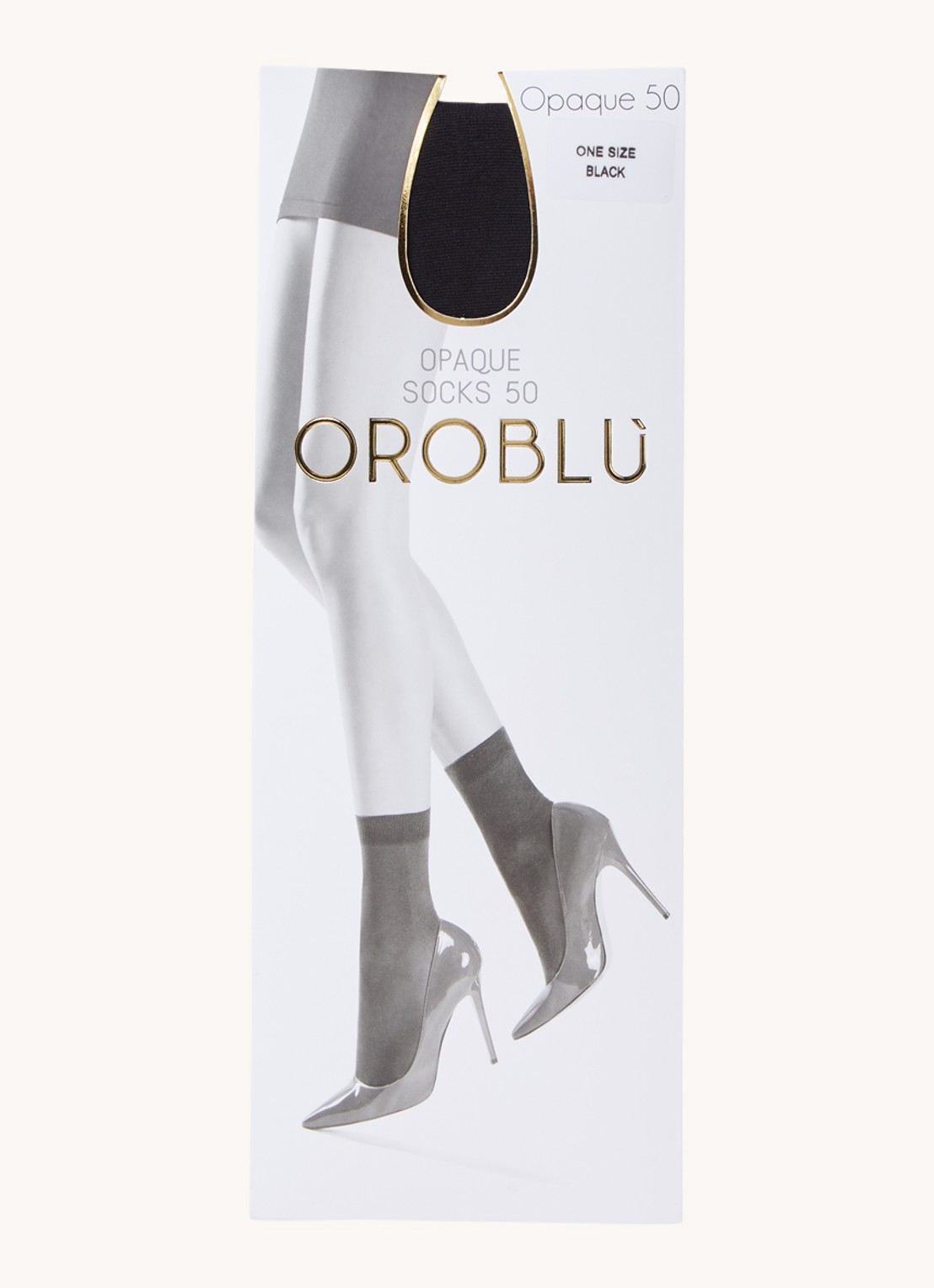 Oroblu Opaque pantysokken in 50 denier - voorkant zwart