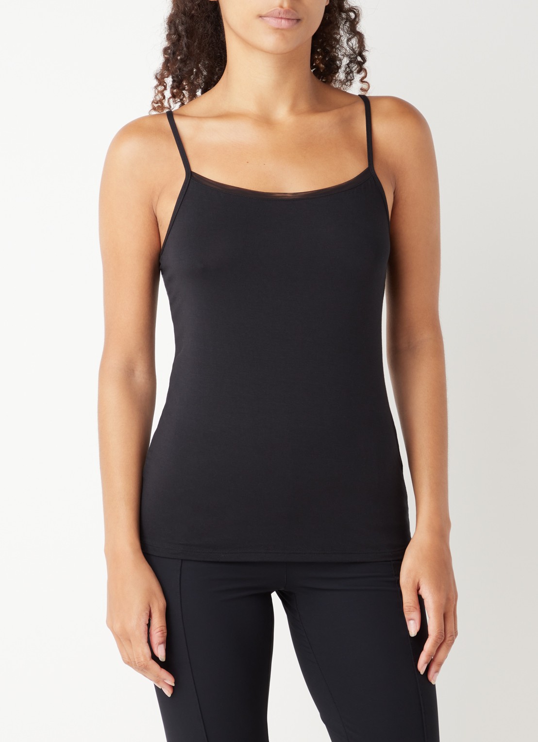 Oroblu Perfect Line cami top van modal - detail 2 zwart