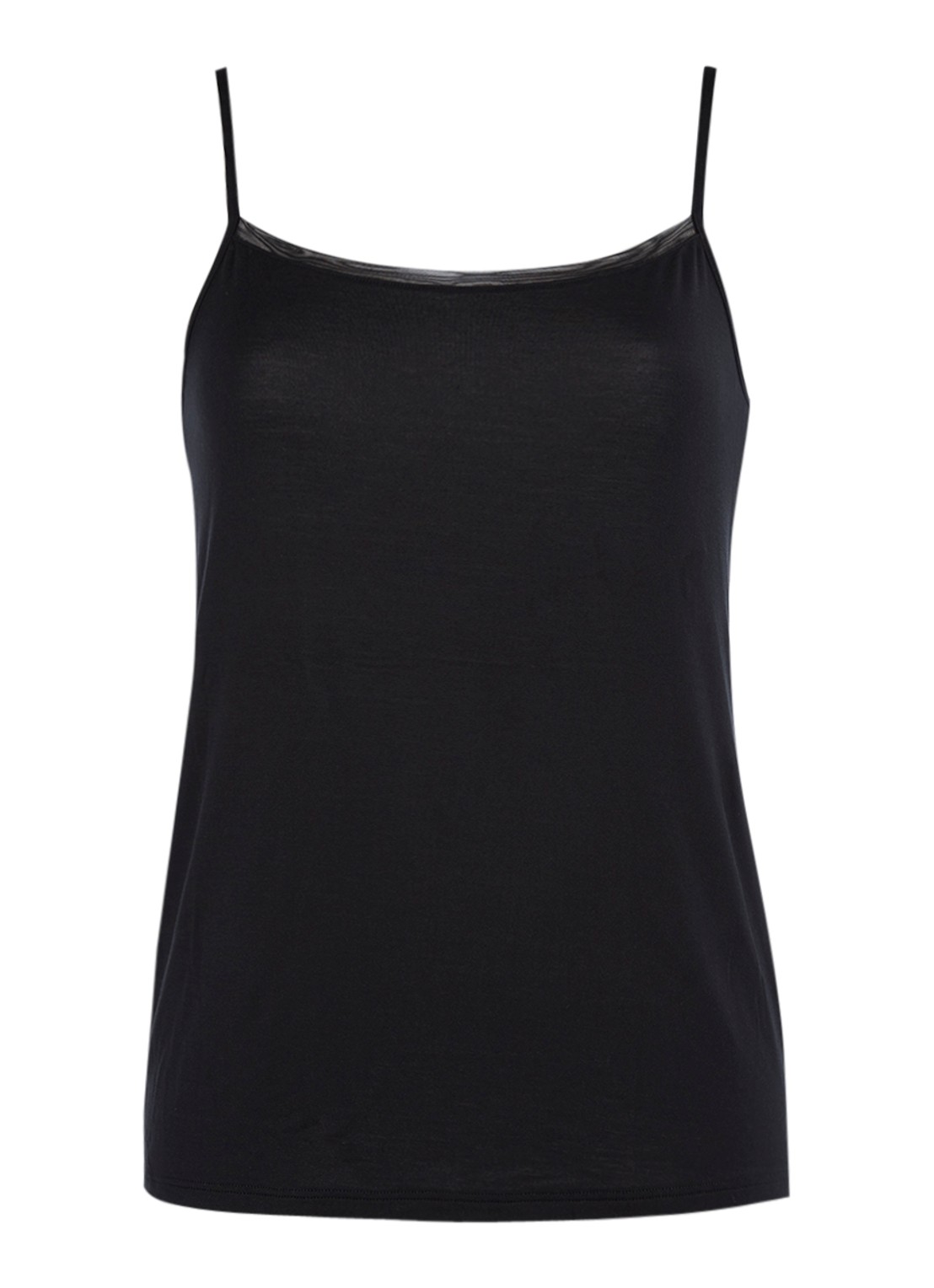 Oroblu Perfect Line cami top van modal - voorkant 4 zwart