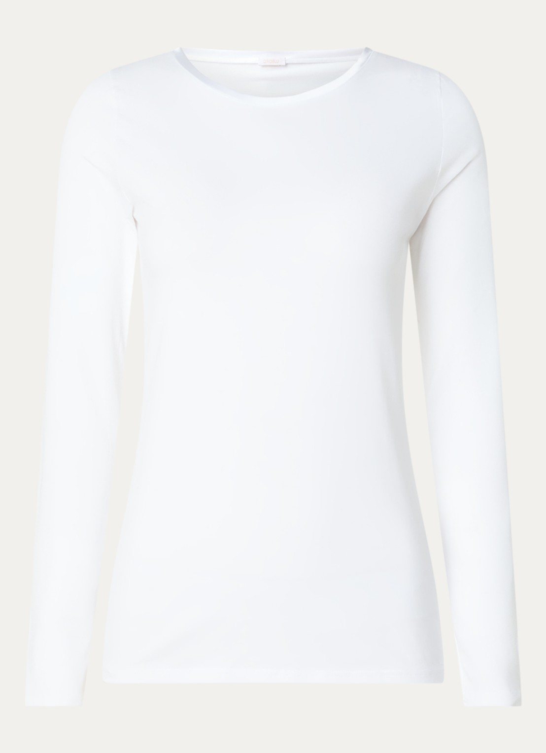Oroblu Perfect Line Cashmere longsleeve in kasjmierblend - voorkant wit