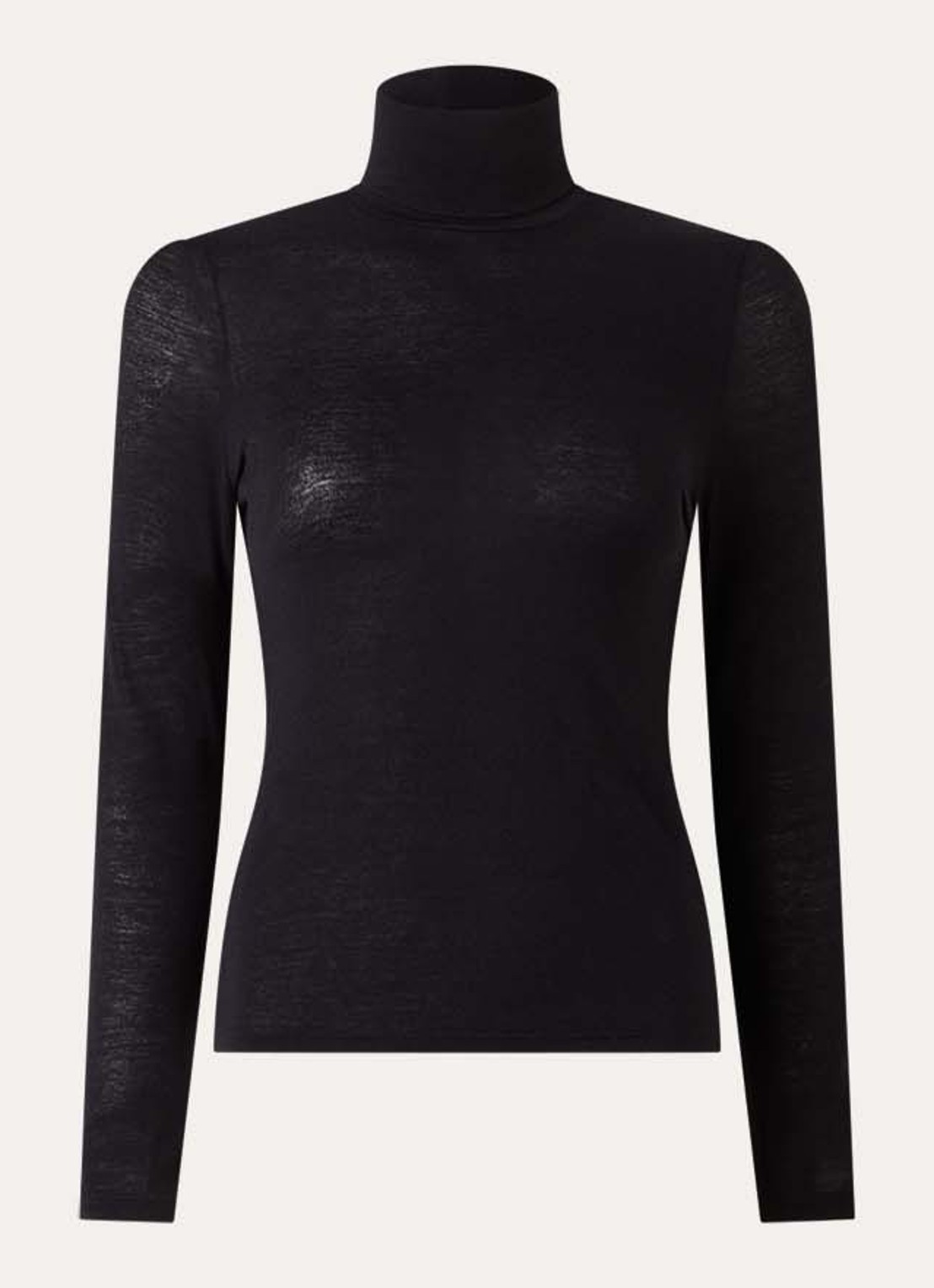 Oroblu Perfect Line longsleeve in kasjmierblend - voorkant 3 zwart