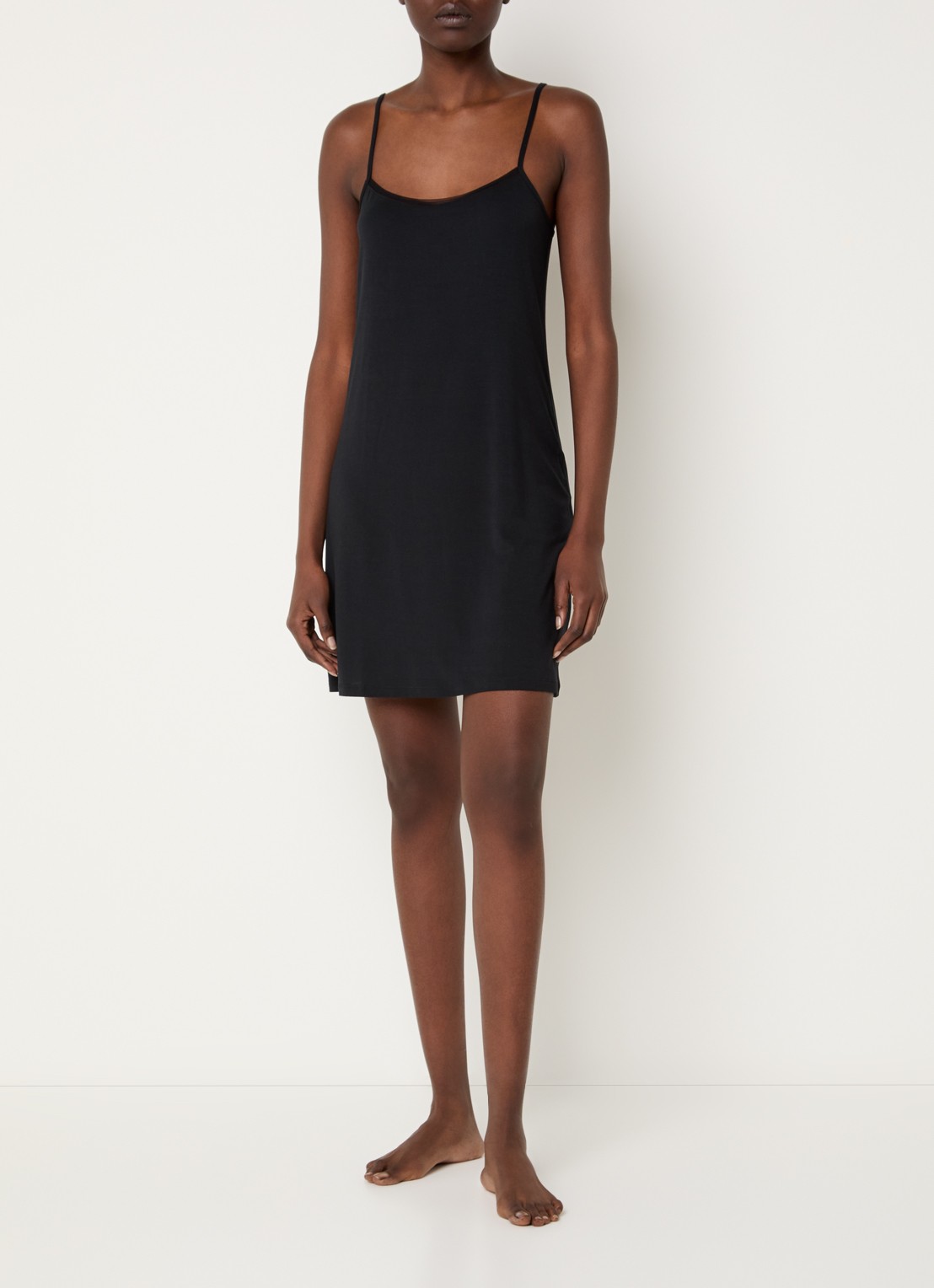 Oroblu Perfect Line slipdress  - voorkant 2 zwart