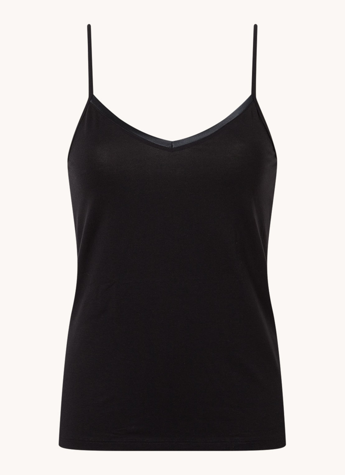 Oroblu Perfect Line top met spaghettibandjes - voorkant 2 zwart