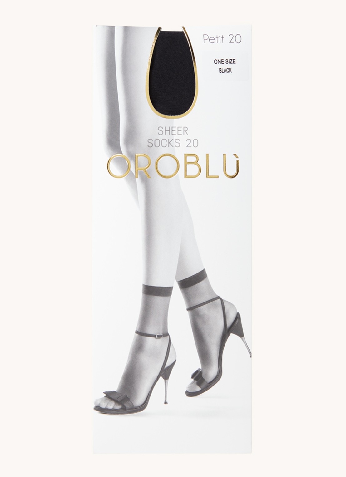 Oroblu Petit pantysokken in 20 denier - voorkant 2 zwart
