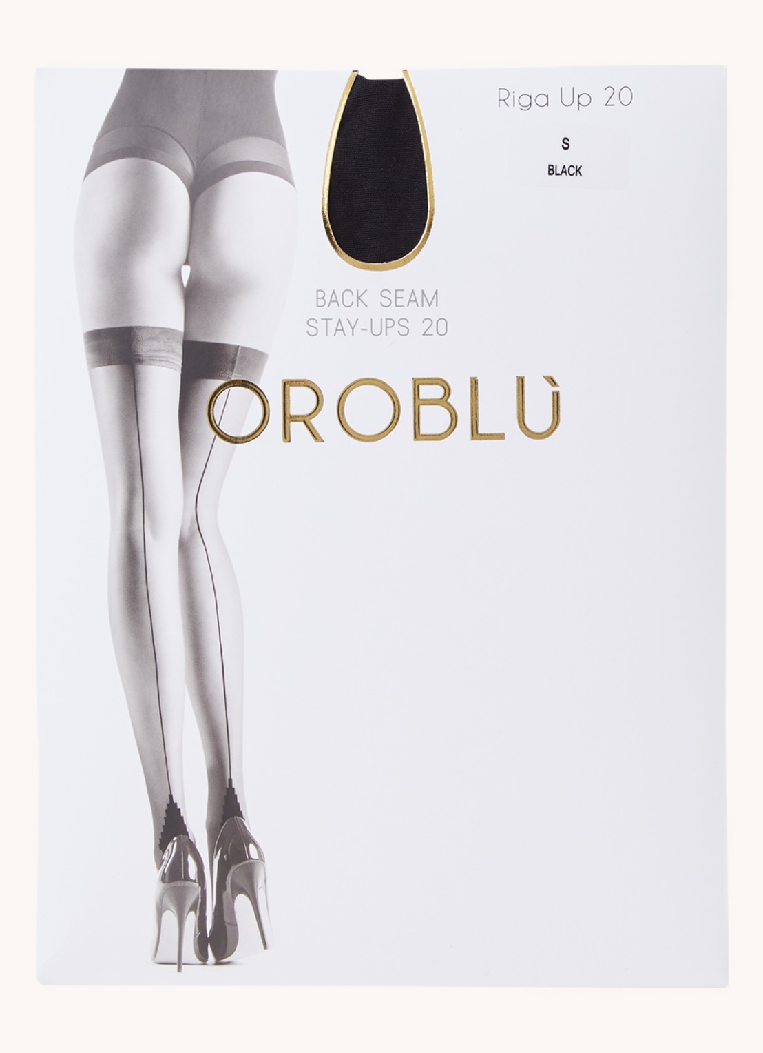 Oroblu Riga hold-ups in 20 denier - voorkant zwart