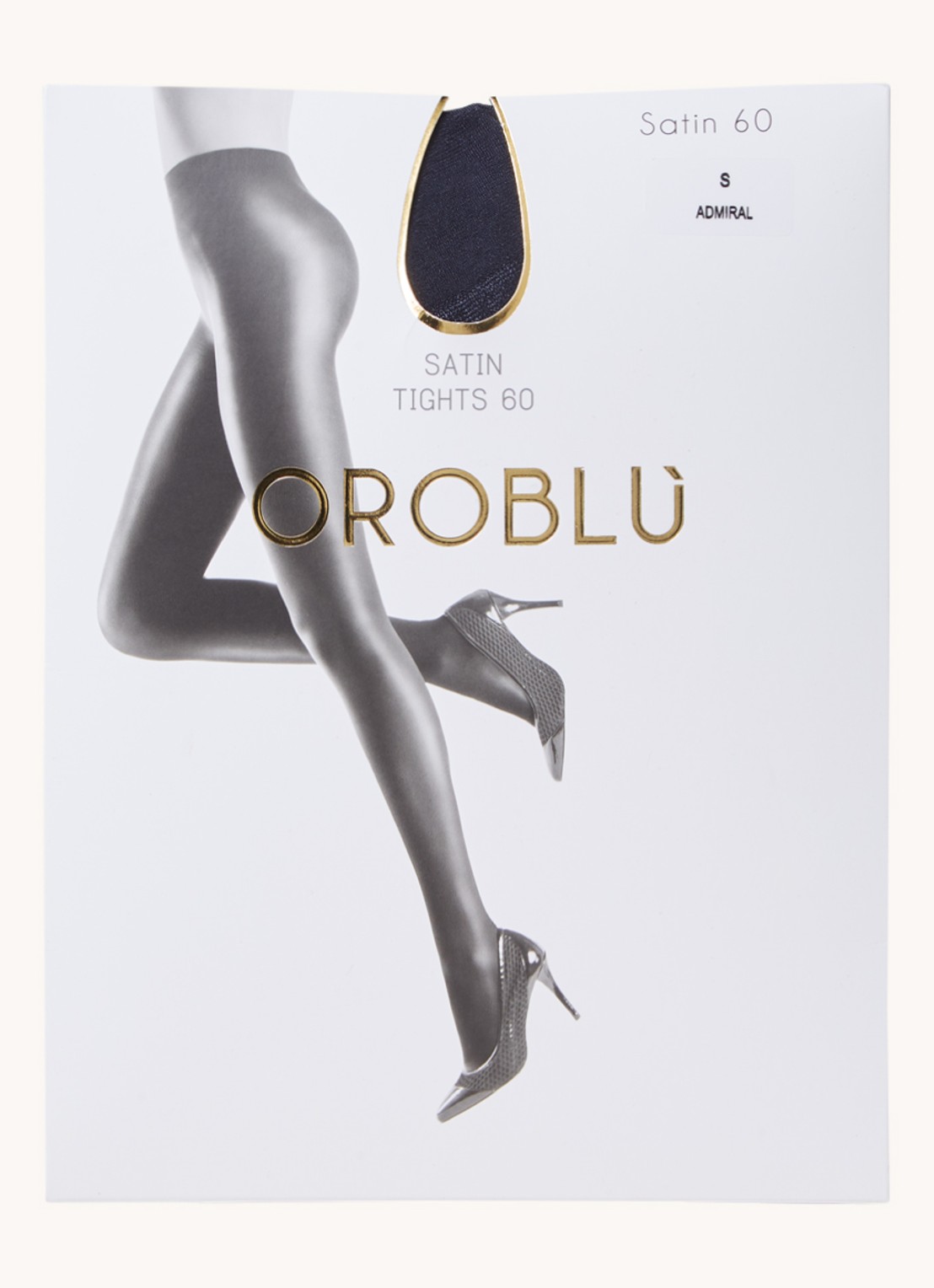 Oroblu Satin panty in 60 denier - voorkant donkerblauw