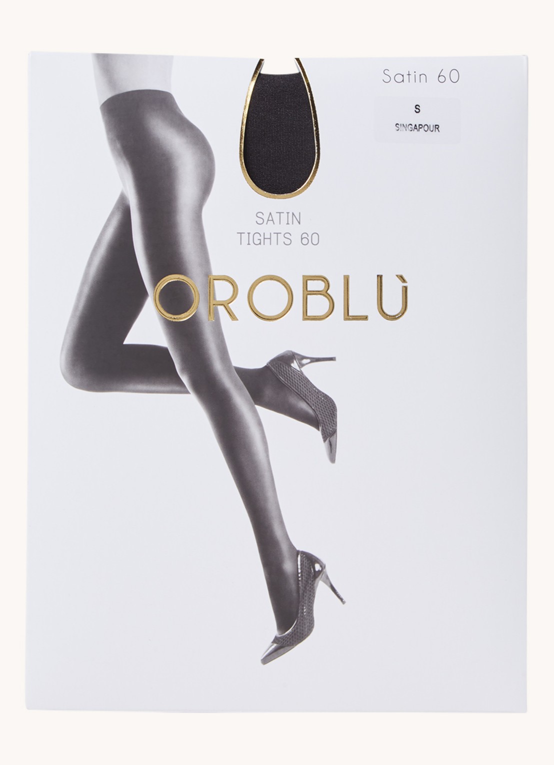 Oroblu Satin panty in 60 denier - voorkant 3 antraciet