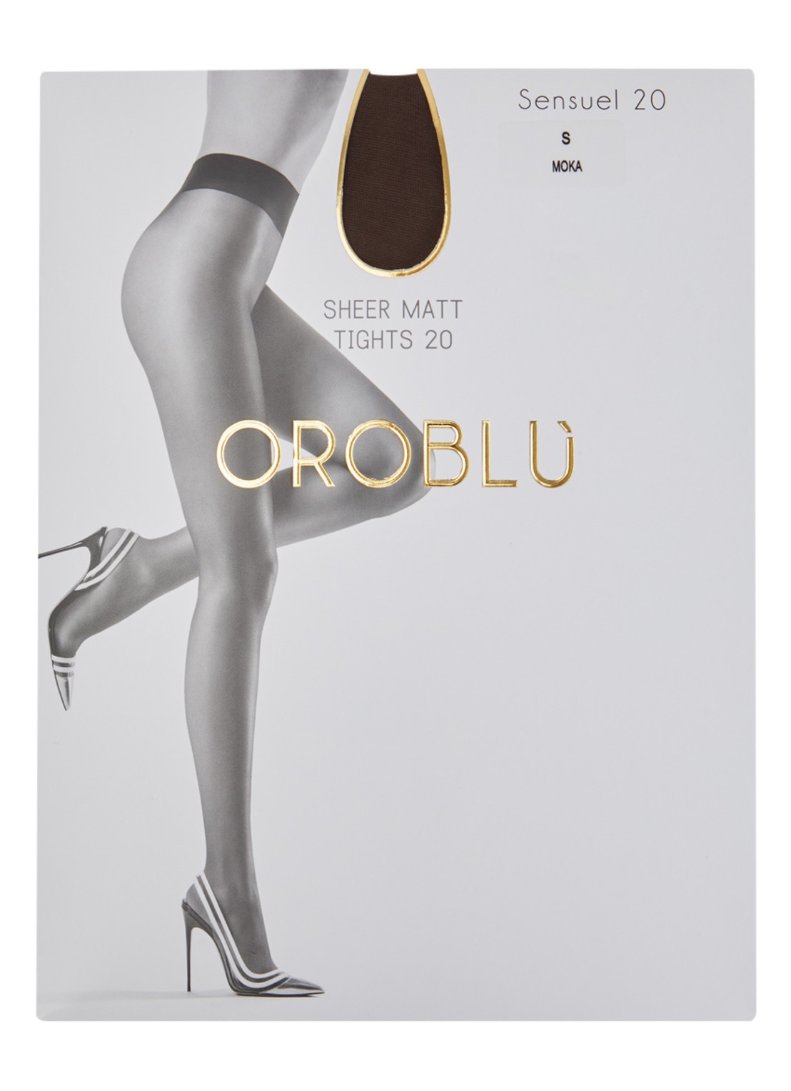 Oroblu Sensuel panty in 20 denier moka - voorkant 3 bruin