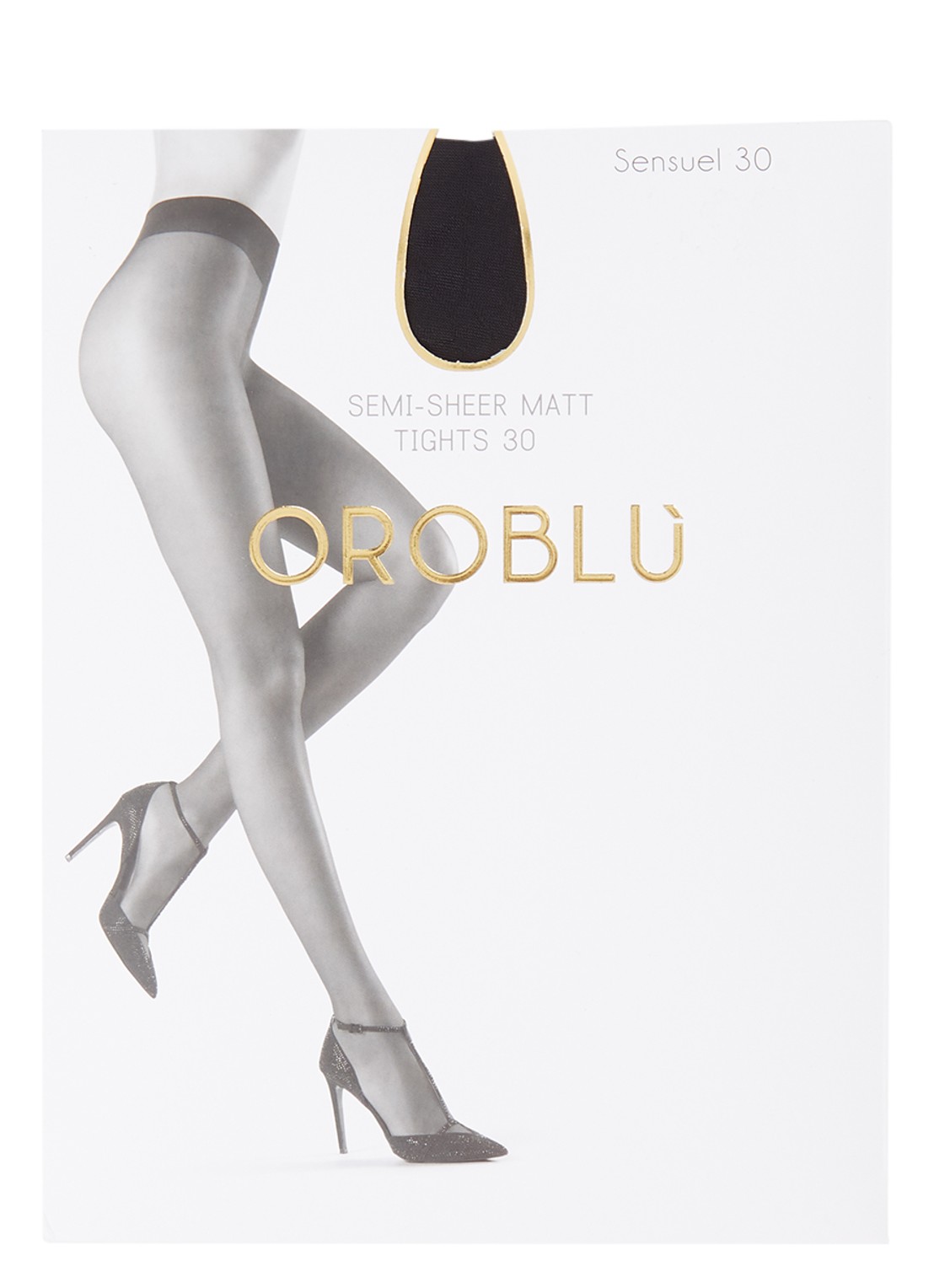 Oroblu Sensuel panty in 30 denier - voorkant 4 zwart