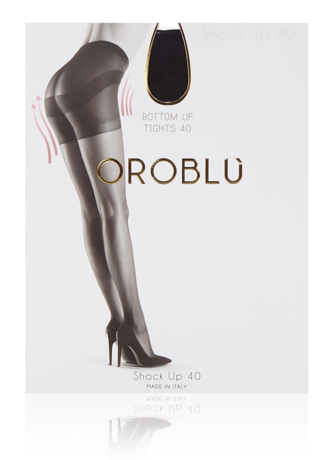 Oroblu Shock Up panty in 40 denier - voorkant 2 zwart
