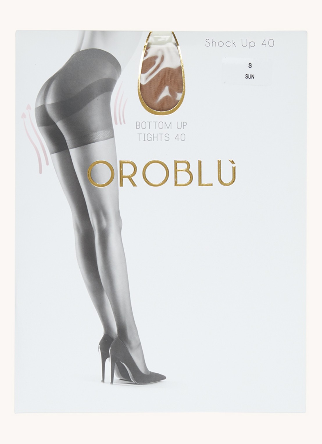 Oroblu Shock Up panty in 40 denier - voorkant donkerbeige