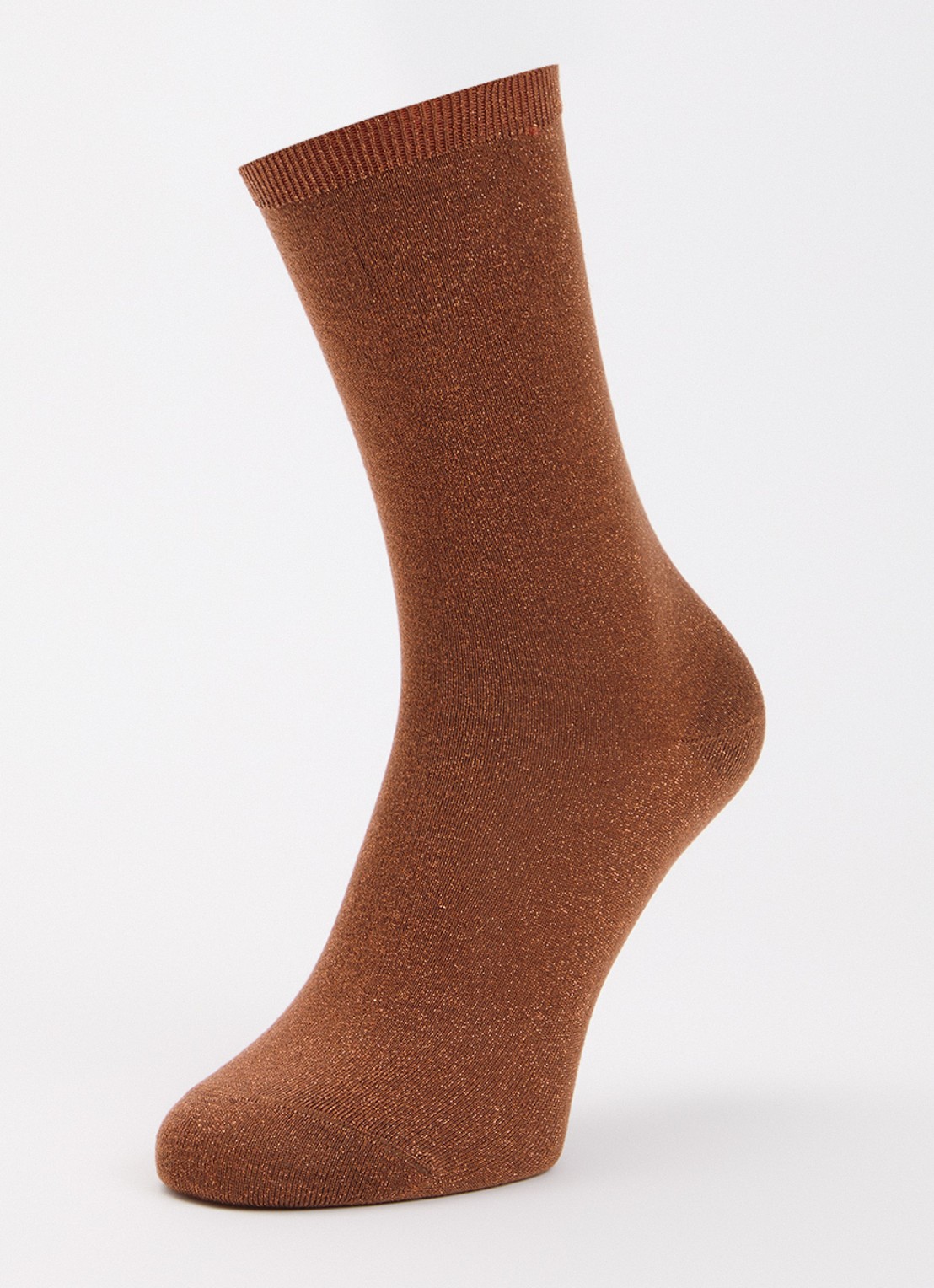 Oroblu Sokken met lurex - detail roestbruin