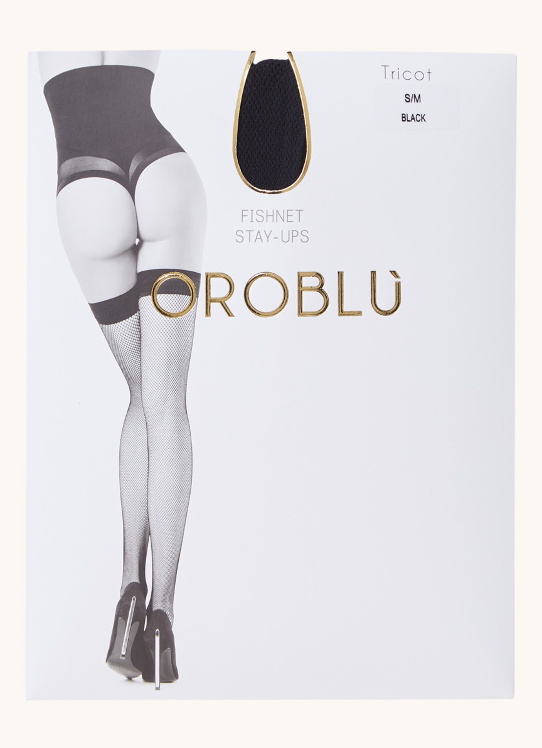 Oroblu Tricot net hold-ups - voorkant zwart