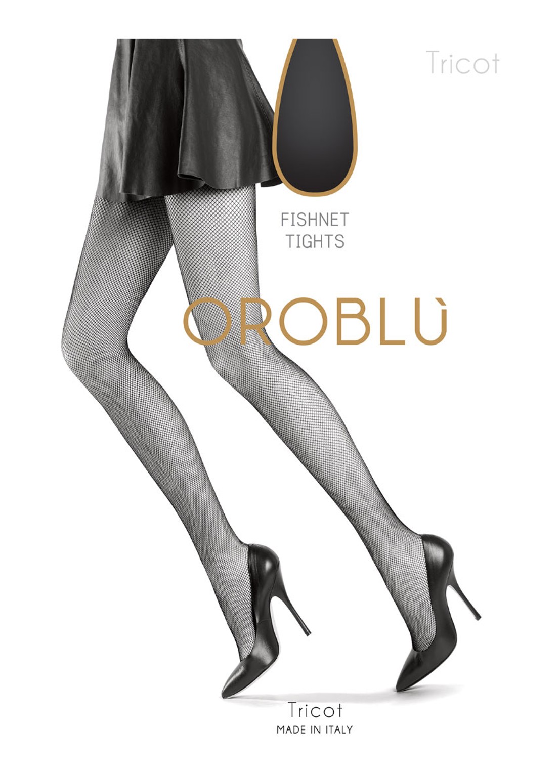 Oroblu Tricot netpanty - voorkant zwart