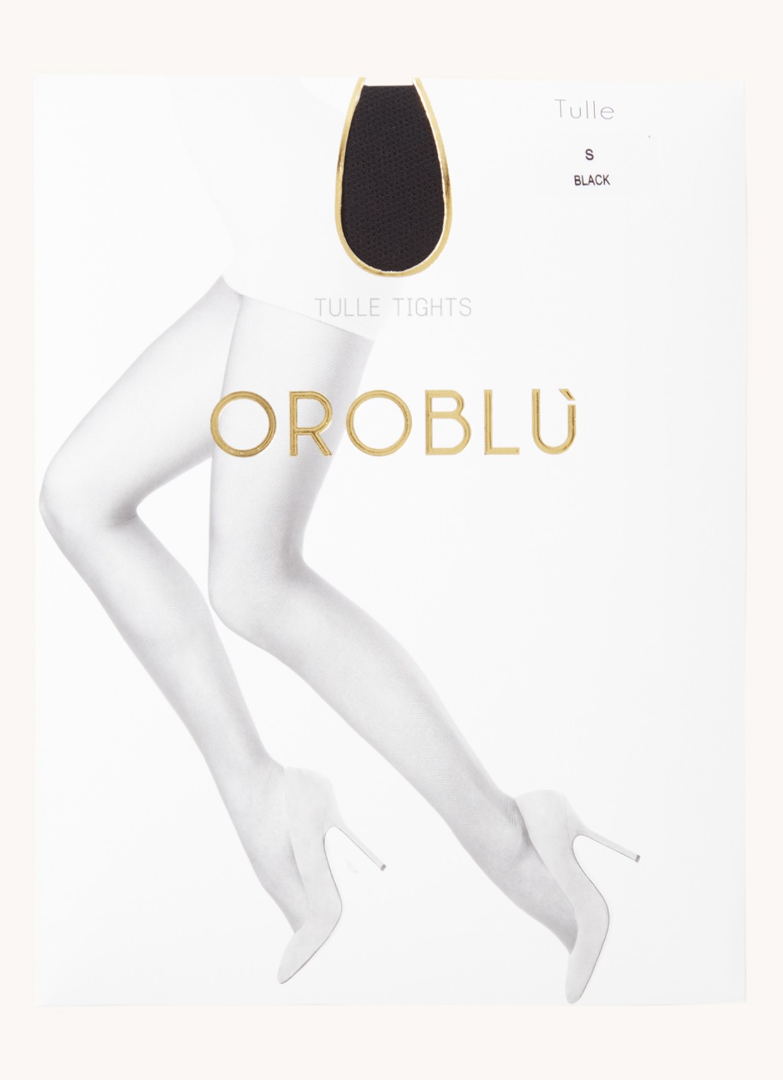 Oroblu Tulle Fine panty net - voorkant zwart