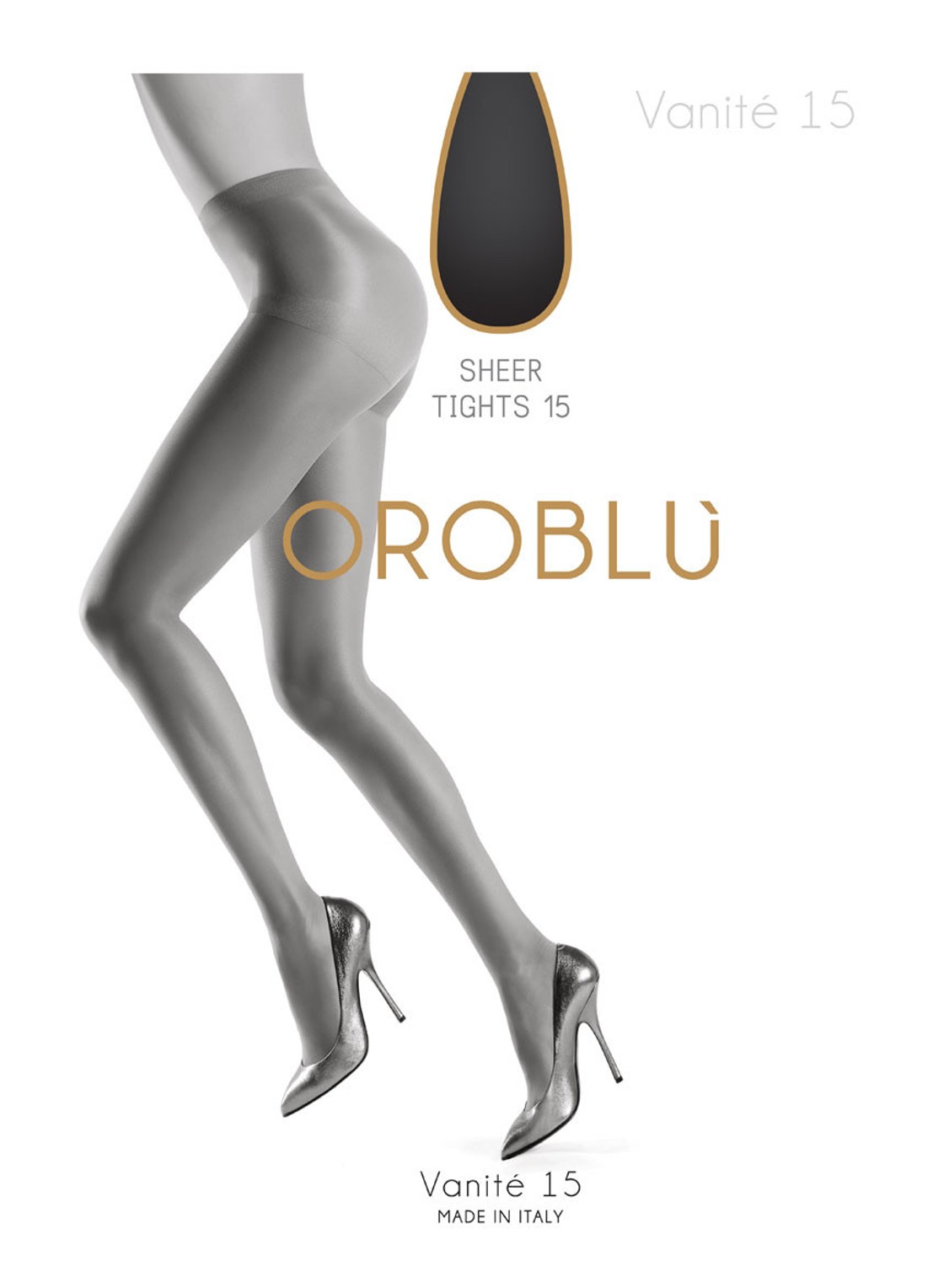 Oroblu Vanité panty in 15 denier - voorkant bruin