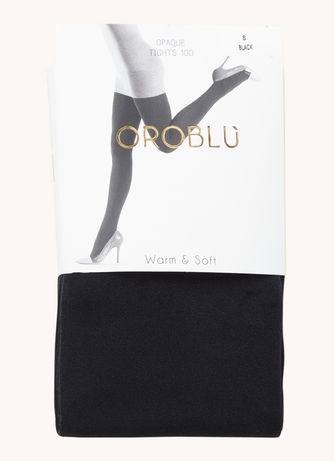 Oroblu Warm & Soft panty in 100 denier - voorkant zwart