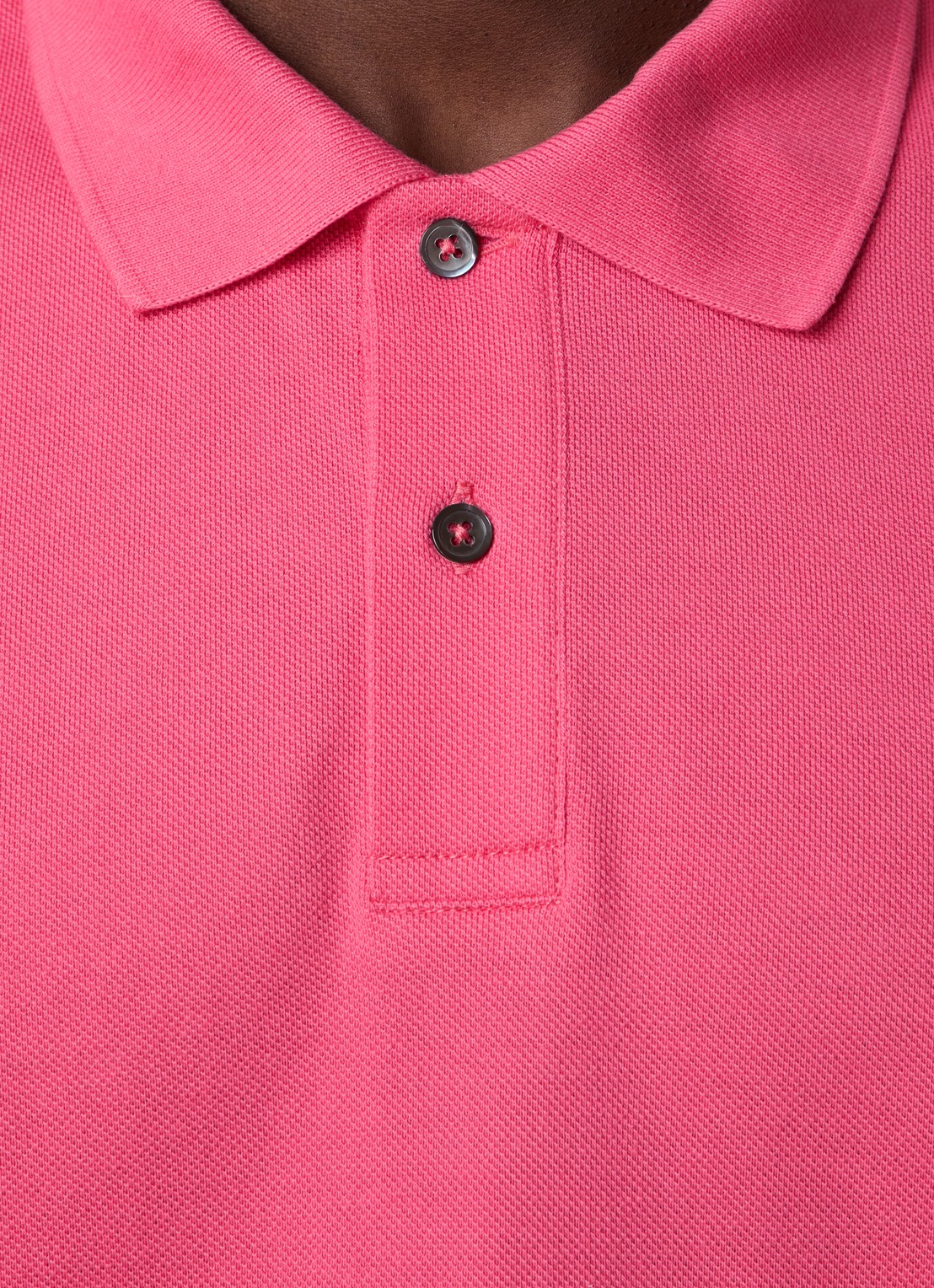 Oscar Jacobson Alex regular fit polo van piqué katoen - detail 2 koraalroze