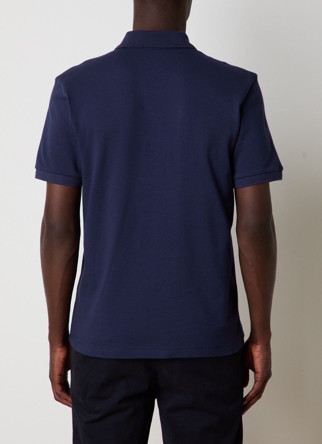 Oscar Jacobson Alex regular fit polo van piqué katoen - achterkant donkerblauw